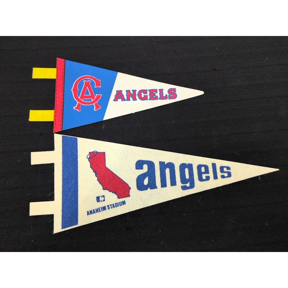 California Angels Mini Pennant VTG 4"x9"   3.5"X7" MLB Collectible Flag 60s 70s